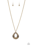 Glitz And Grind - Brass Long Necklace. Fashion Fix Exclusive July 2021