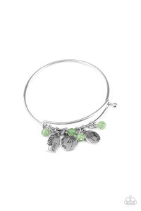 GROWING Strong - Green Inspirational Toggle Closure Bangle Bracelet - Paparazzi Accessories