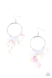 Holographic Hype - Multi - Blue Shell-Like Sequins Fishhook Earrings