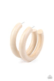 I WOOD Walk 500 Miles - Blue, Black and White Wooden Hoop Earrings