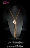 I'm FELINE Good - Brown Long Necklace. LOP Piece