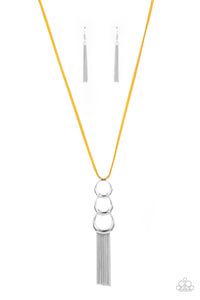 Industrial conquest - Yellow Suede Long Necklace