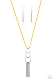 Industrial conquest - Yellow Suede Long Necklace