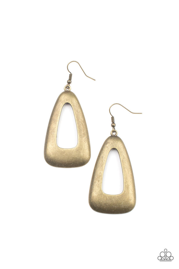 Irresistibly Industrial - Brass Fishhook Earrings