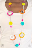 Kaleidoscopically Captivating - Multi Shell Like Long Necklace