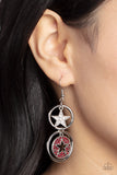 Liberty and SPARKLE for All - Blue and Red Star American Fishhook Earrings