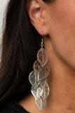 Limitlessly Leafy - Silver Leaf Fish Hook Earrings