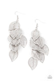 Limitlessly Leafy - Silver Leaf Fish Hook Earrings