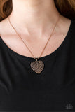 Look Into Your Heart - Copper Heart Short Necklace