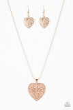 Look Into Your Heart - Rose Gold Heart Short Necklace