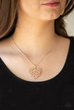 Look Into Your Heart - Rose Gold Heart Short Necklace