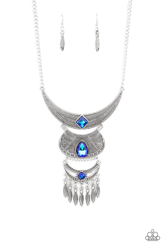 Lunar Enchantment - Blue Sort Necklace -  Paparazzi Accessories