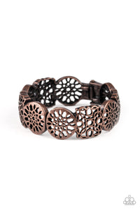 Mandala Mixer - Copper and Brass Hinged Bracelet