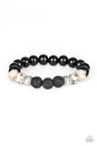 Mantra - White Lava Rock Stretchy Bracelet