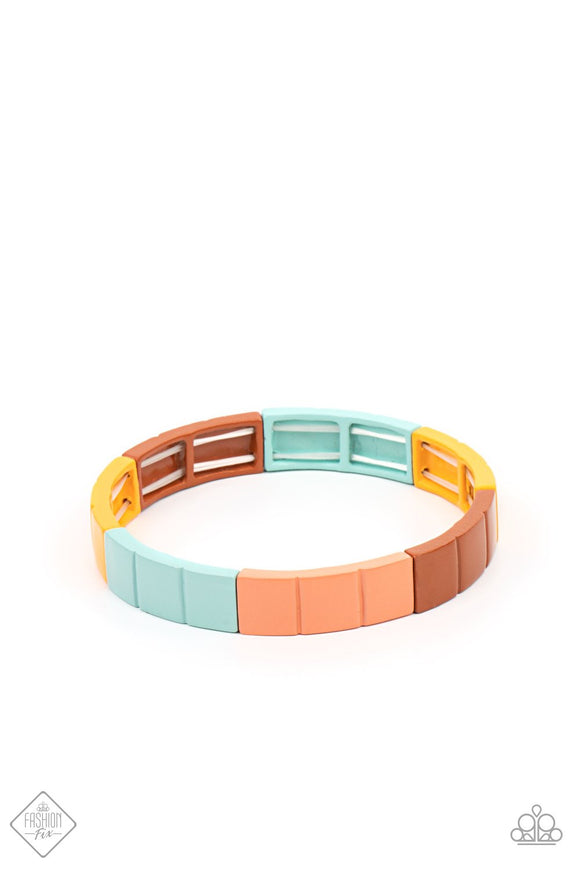 Material Movement - Multi Stretchy Bracelet Fashion Fix Bracelet April 2021 Also in Red and Purple