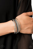 Mayan Mix - Silver Bangle Bracelets - Fashion Fix Bracelet - July 2019 - Paparazzi Accessories