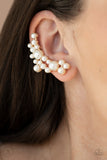 Metro Makeover - White/Silver - White/Gold Bubbly Pearls Ear Crawlers Post Earrings