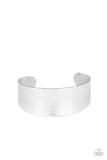 Mixed Vibes - Silver Engraved Stacked Lines Cuff Bracelets