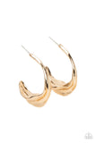 Modern Meltdown - Gold - Silver Chunky Hoop Earrings