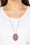 Mojave Medallion - Pink Long Necklace