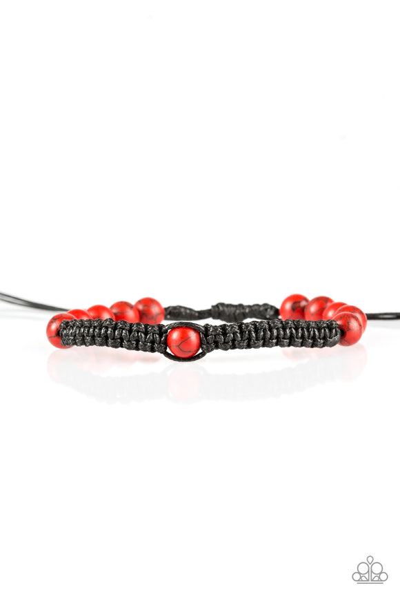Momentum - Red Urban Tie Bracelet