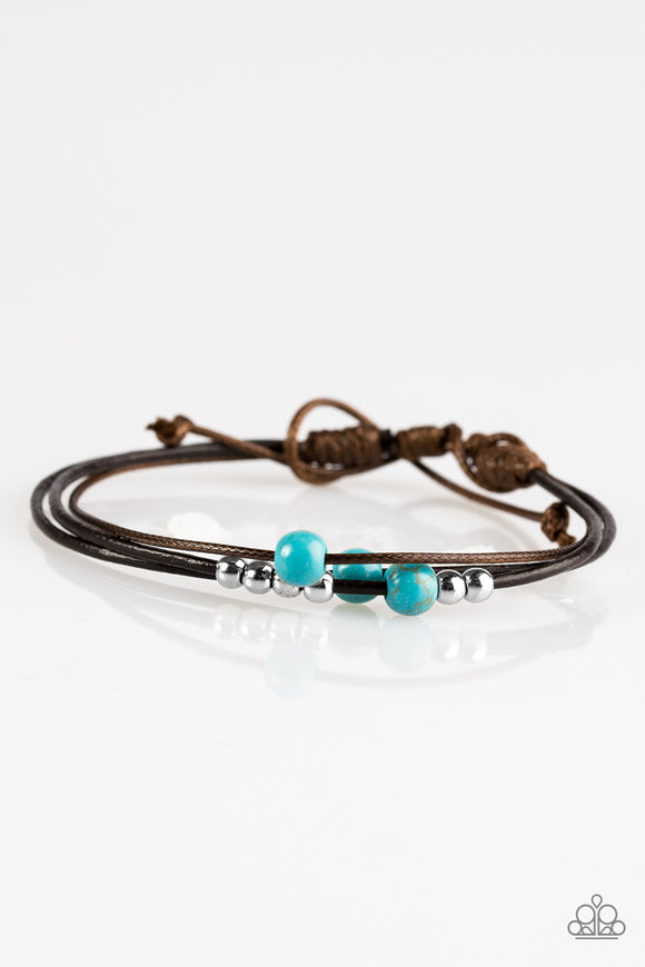 Mountain Treasure - Blue Urban Tie Bracelet