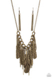 NEST Friends Forever - Silver - Brass Feathers Short Necklace