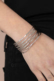 Nerves Of Steel - Silver - Rose Gold Wires Crisscross Cuff Bracelet