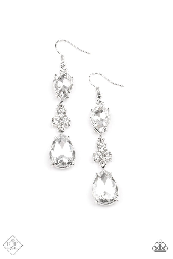 Once Upon A Twinkle - White Fish Hook Earrings. Fashion Fix Earrings May 2021