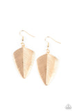 One of the Flock - Gold and Brass Feather fishhook Earrings