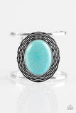 One For The RODEO - Blue Cuff Bracelet