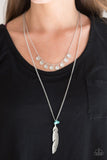 Mojave Musical - Blue Feather Long Necklace