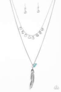 Mojave Musical - Blue Feather Long Necklace