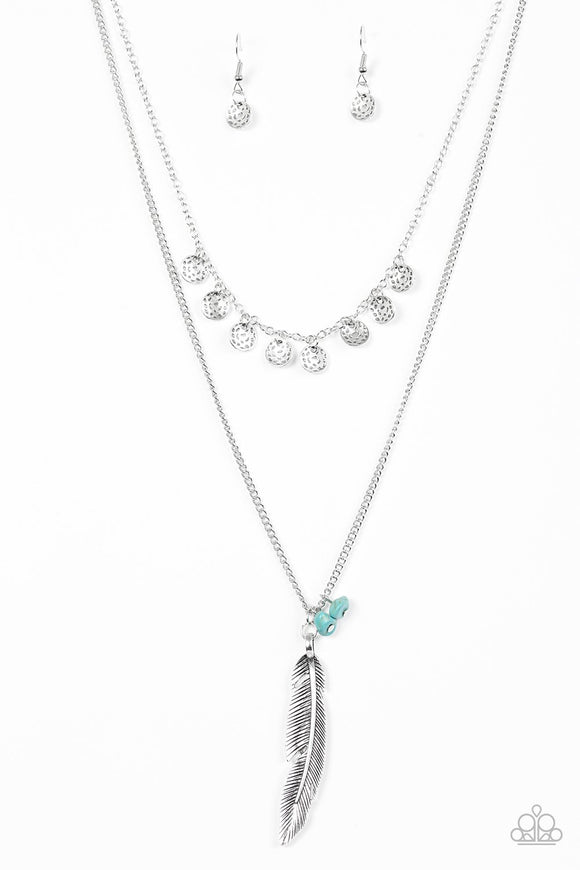 Mojave Musical - Blue Feather Long Necklace