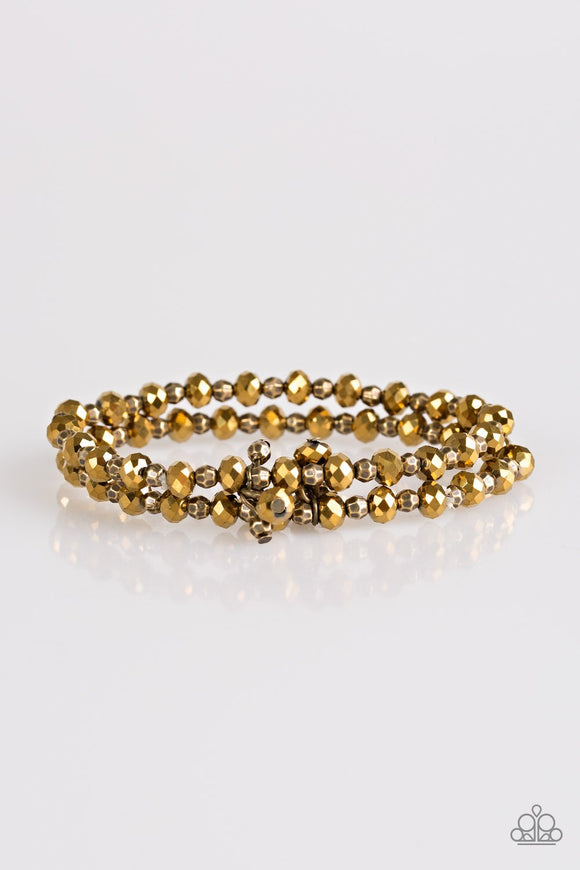 Sink Or Shimmer - Brass Stretchy Bracelet