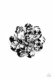 Patterned Paradise - Pink/Black - White/Black - Red/Black Ink-Like Blots Soft Petals Hair Clip