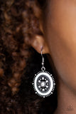 Picture of Wealth - White Painted Finish White Rhinestones Fishhook Earrings