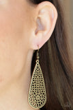 Posy Pasture - Brass Teardrop Fishhook Earrings