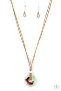 Primal Paradise - Green urban Long Necklace