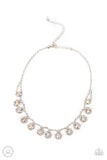 Princess Prominence - Multi Iridescent and White Rhinestones Choker Necklace