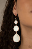 Progressively Posh - Rose Gold Shell-Like Fish Hook Earrings