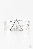 Put Up A FRONTIER - White Cuff Bracelet