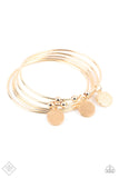 Reflective Radiance - Gold Bangle Bracelet - Fashion Fix Bracelet May 2020