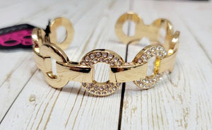 Revolutionary Romantic - Gold Cuff Bracelet - Fashion Fix Exclusive Jan 2022