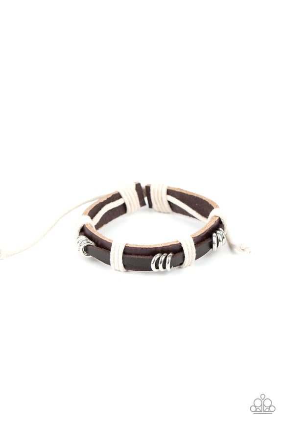 Rodeo Ringleader - Brown Urban Tie Bracelet