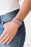 Rollin' In Rhinestones - Pink Snap Wrap Bracelet