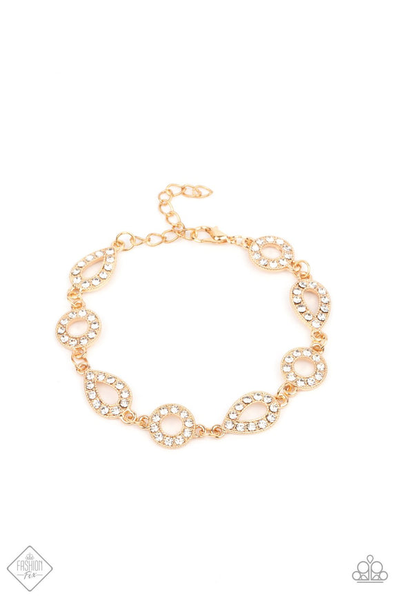 Royally Refined - Gold - Black Clasp Bracelet Fashion Fix Bracelet April 2021