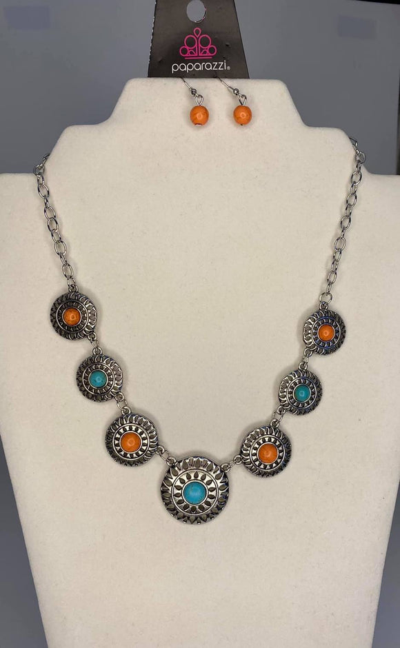 Sahara Solar Power - Multi Short Necklace. Fashion Fix Exclusive