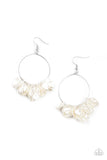 Sailboats and Seashells - Pearly White Shell-Like Beads on a Copper or Silver Wire Hoop Fishhook Earrings - Fashion Fix Exclusive Earrings May 2021