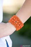 Tropical bliss - Orange Wooden Bracelet